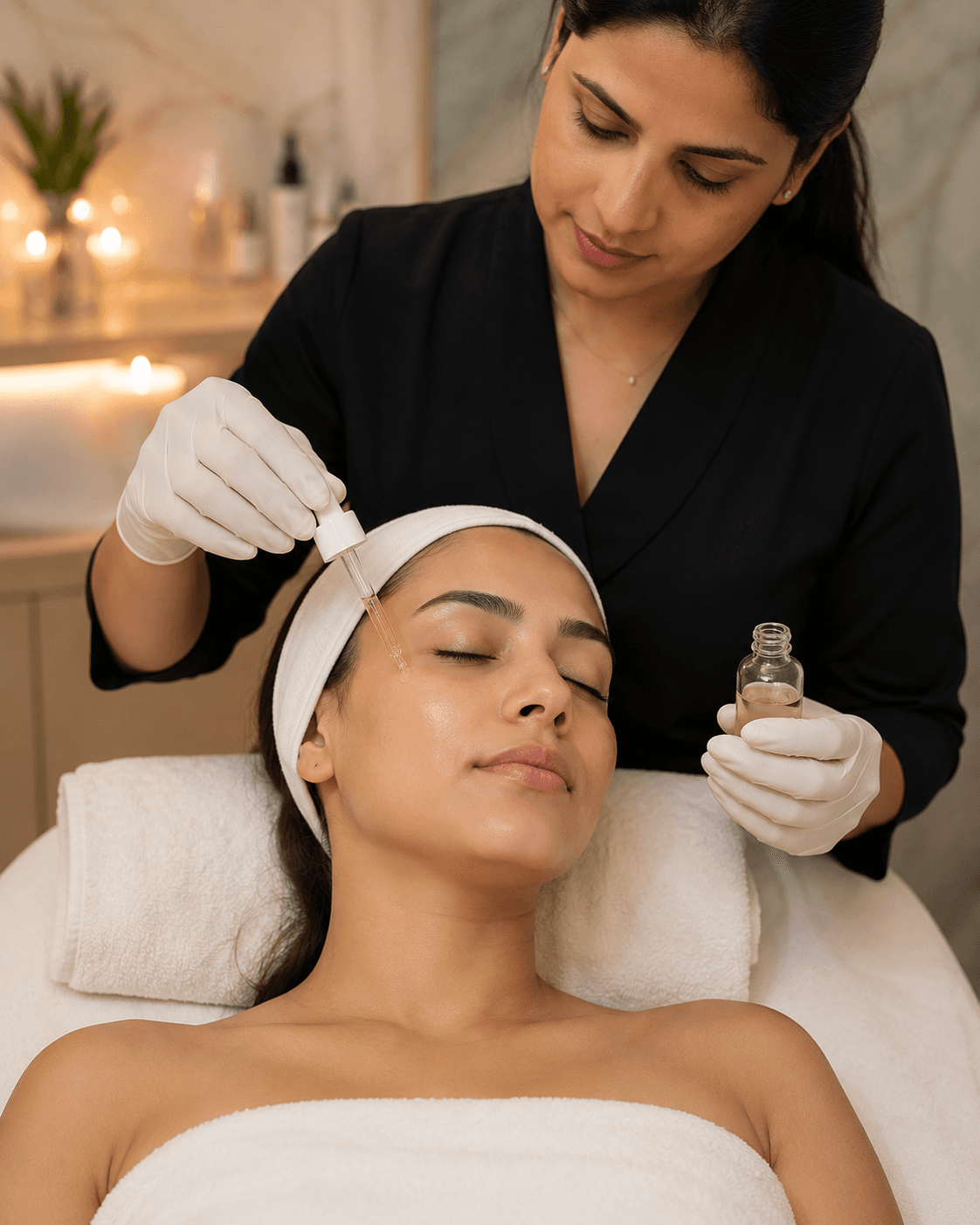 Signature facial treatment with serums