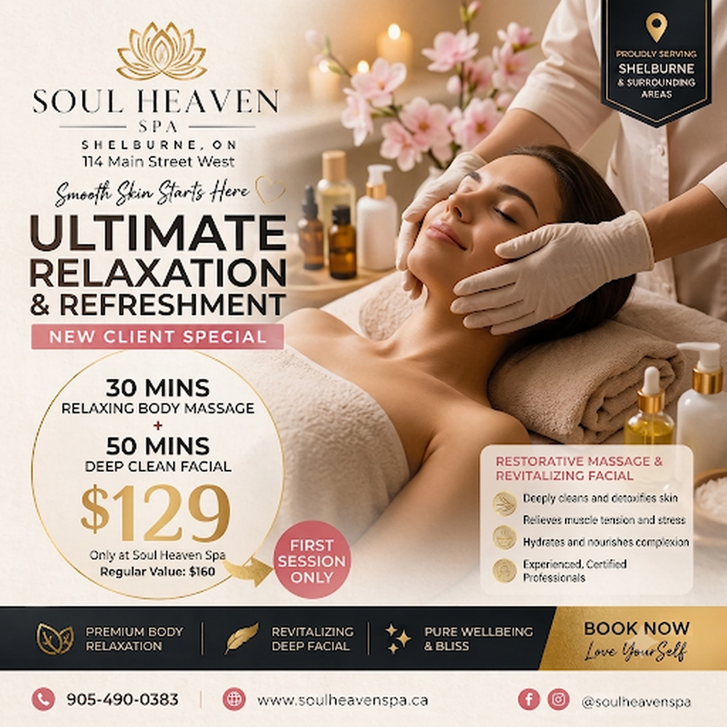 Deep cleaning facial +body massage