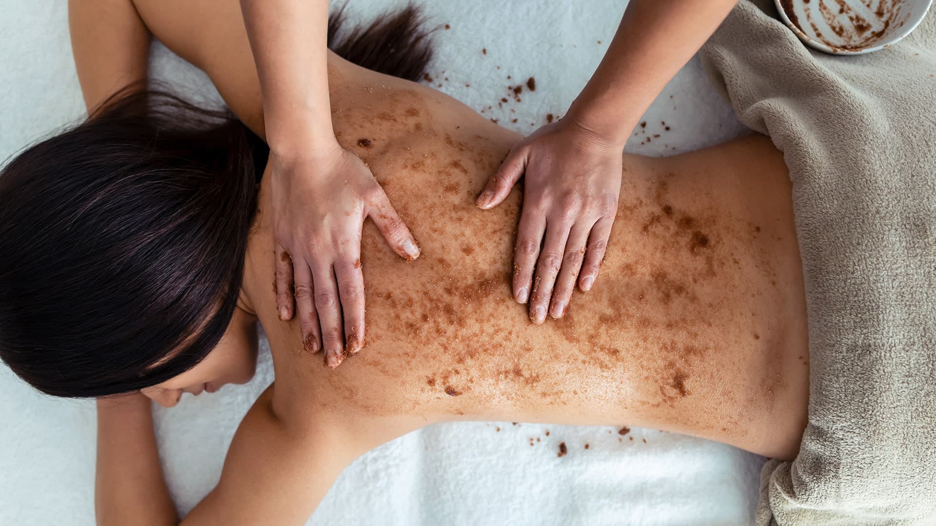 Back facial treatment